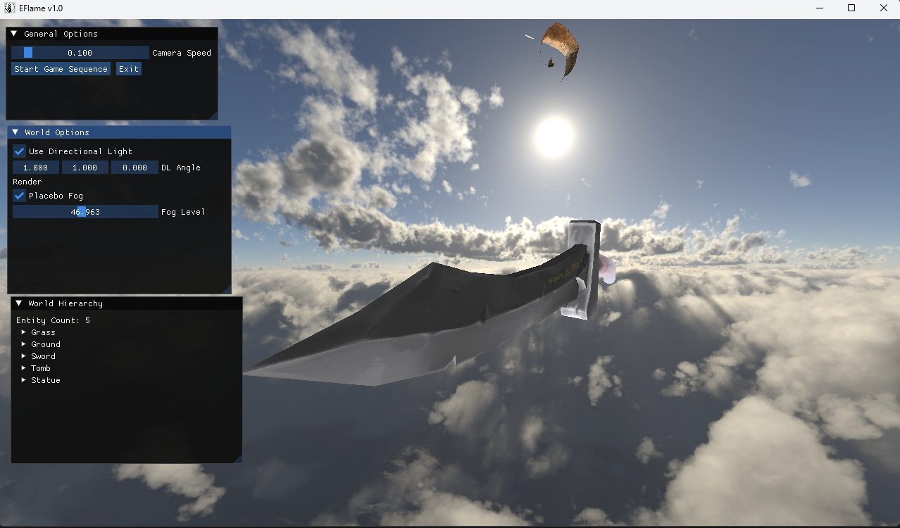 Screenshot of engine environment