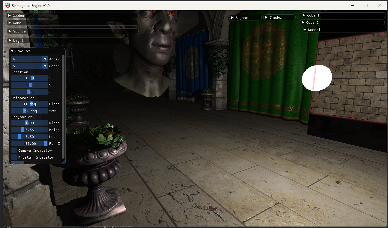 Screenshot of engine environment
